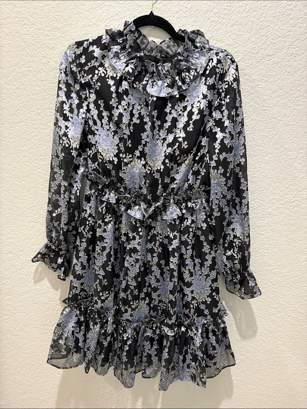 Ted Baker Florae Metallic Ruffle Skater Mini Dress 2